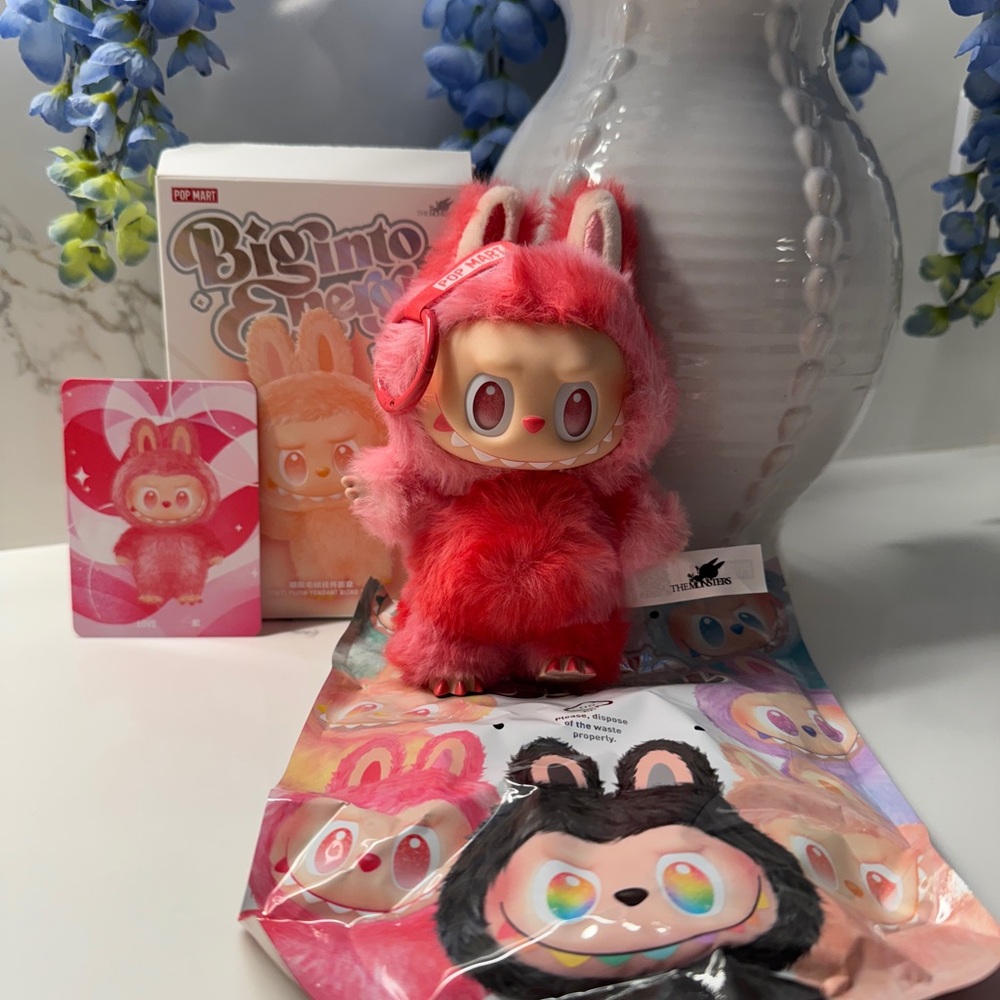 Pop Mart Big Into Sweet Pink Bunny Plush Collectible